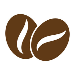 Coffee beans icon. Coffee beans icon, vector logo template. Coffee beans icon isolated on white background. Vector illustration. EPS 10