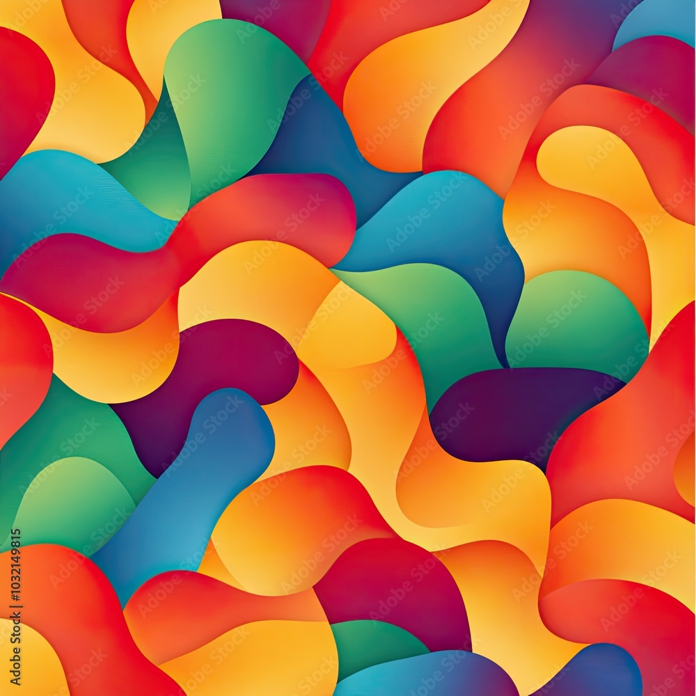 Poster abstract colorful wave patterns and textures