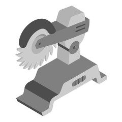 wood cutting machine in a workshop isometric concept, Hand Woodworking Circular Saw vector icon design, timber and lumber Symbol, forest Deforestation product Sign mill yard and saw work  illustration