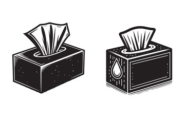 Tissue Box Silhouette Illustration