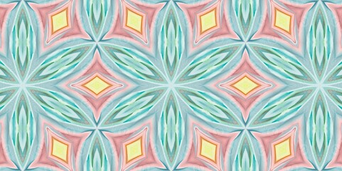 Abstract Kaleidoscope Geometry Psychedelic Art Pattern Background Wallpaper