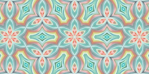 Abstract Kaleidoscope Geometry Psychedelic Art Pattern Background Wallpaper