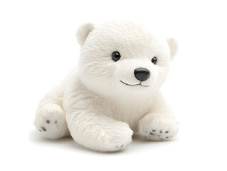 Cute baby polar bear, isolated on white background