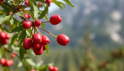 Fototapeta premium red berries on a tree