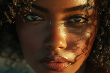 Stock image of an attractive young black woman