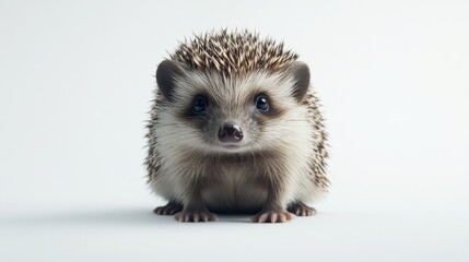 Obraz premium A small hedge sitting on a white background