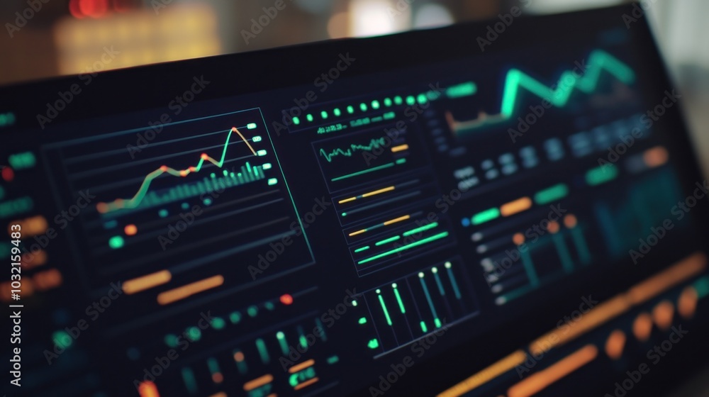 Poster data visualization on a computer screen