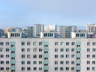 Warszawa, mglisty poranek w mieście