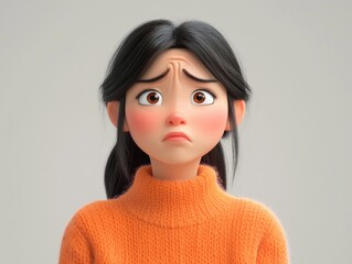 Anxious Female Character