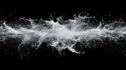 Obraz premium Crashing Waves in Dramatic Black and White