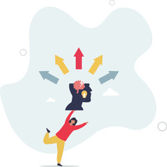 Personal growth and educational development with learning.flat design with people.