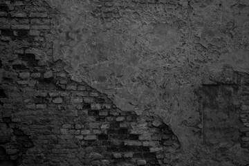 Old black grunge background. Dark wallpaper