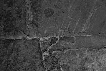 Old black grunge background. Dark wallpaper