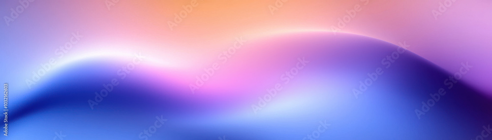 Poster a mesmerizing abstract gradient with soft waves of color blending from warm to cool tones, creating 