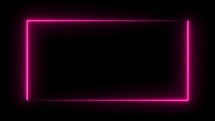 Glowing frames sign collection for web design, app, game and interface. Neon rectangle picture frame