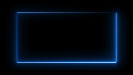 Glowing frames sign collection for web design, app, game and interface. Neon rectangle picture frame