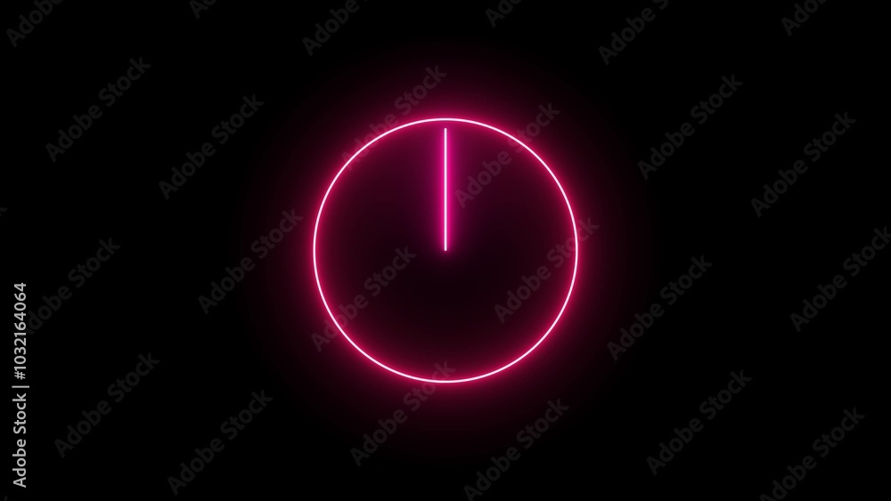 Poster clock icon, minimal style. arrow show6 hr. from number 12 to 6. linear icon collection. editable str