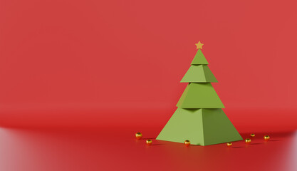 Christmas tree with ribbon, snow-covered fir, green needles, festive decoration, holiday celebration, winter wonderland, merry Christmas, happy new year, greeting card design