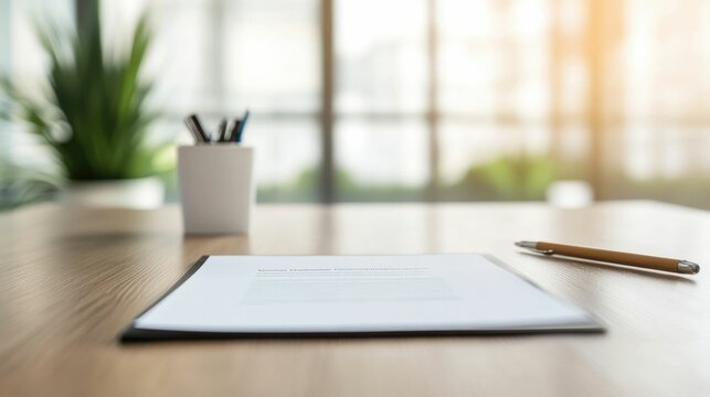 Onboarding welcome kit with company branded materials documents and stationery laid out on a professional desk workspace  Concept of employee orientation induction