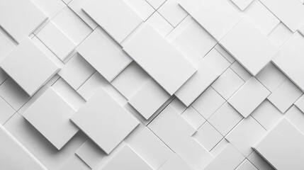 Fototapeta premium Abstract White Geometric Shapes