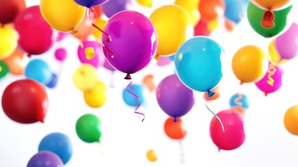 Colorful Balloons Floating in the Air