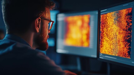 Sales managers leveraging heat maps and customer purchasing behavior data to optimize sales strategies and drive business growth  Advanced analytics and data visualization on desktop screens