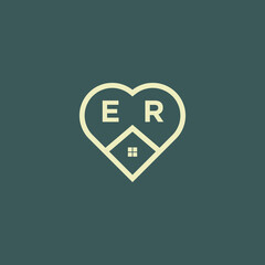 Obraz premium initial letter real estate logo design stock vector