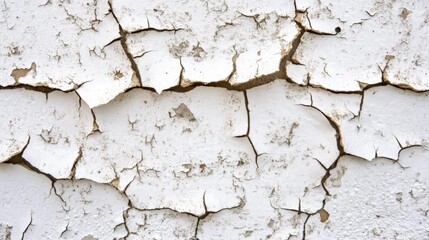 Obraz premium Cracked Concrete Texture with Peeling White Paint