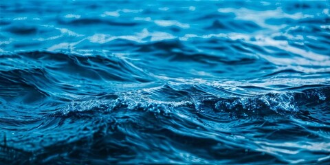 The ocean is calm and blue