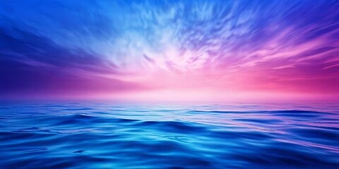 Obraz premium A beautiful blue ocean with a pink and purple sky
