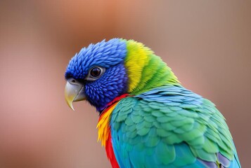 Obraz premium A bird with a colorful plumage