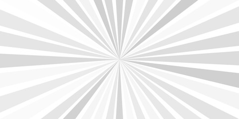 Gray and white sunburst comic background. Vector art