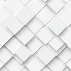 Elegant modern white and light grey geometric pattern with overlapping squares