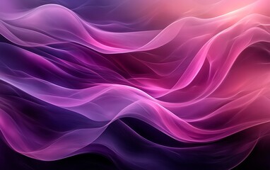 Obraz premium A mesmerizing abstract representation of flowing waves in dark fuchsia and violet, highlighting dynamic textures and fluid curved lines in digital art