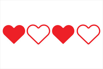 Love icon, Heart Icon, Editable love Icon. Vector illustration in thin line style.