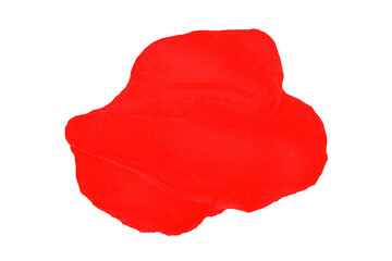 Red clay texture isolated on transparent background