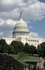 Obraz premium us capitol building, washington, dc, capital, architecture, government, congress, usa, america, landmark, city, senate, white, sky, politics, hill