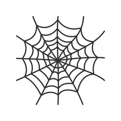 Spider webs line art icon vector illustration, spider webs icon vector in handdrawn style