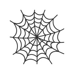 Spider webs line art icon vector illustration, spider webs icon vector in handdrawn style