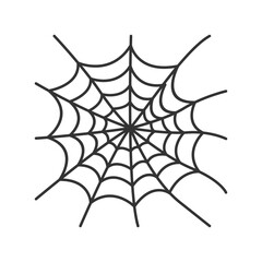 Spider webs line art icon vector illustration, spider webs icon vector in handdrawn style