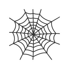 Spider webs line art icon vector illustration, spider webs icon vector in handdrawn style