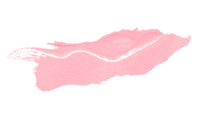 Isolated pink clay texture on transparent background.