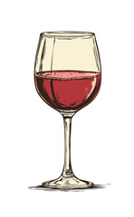 透明な背景、レトロなワインのアートワーク、エレガントなワイングラスのデザイン、クラシックなワインのイラストにワインのグラスのヴィンテージイラストPNG