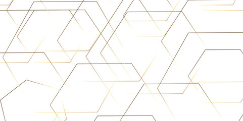 Abstract hexagon white background with shadow .golden background Futuristic blue neon honeycombs. Modern technology design. Vector illustration.	
