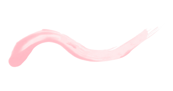 Isolated pink brush stroke on transparent background.