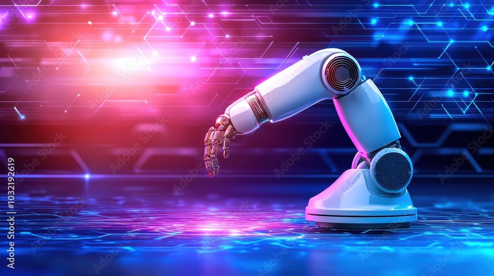 Poster robot hardware, an industrial robot with robust hardware designed for heavy-duty tasks, robot arm wi