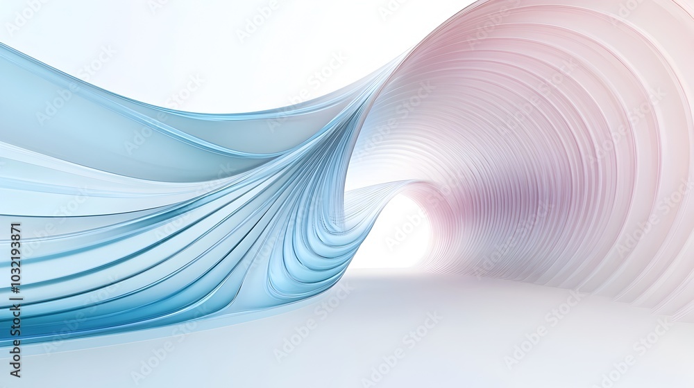 Poster abstract visualization of wind tunnel airflow with curving lines and arrows
