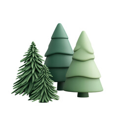 Decorative green trees for modern home accents and decor