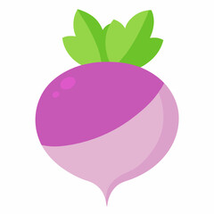 Vector silhouette of aturnip vegetable