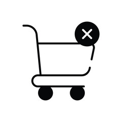 Empty Shopping Cart vector icon